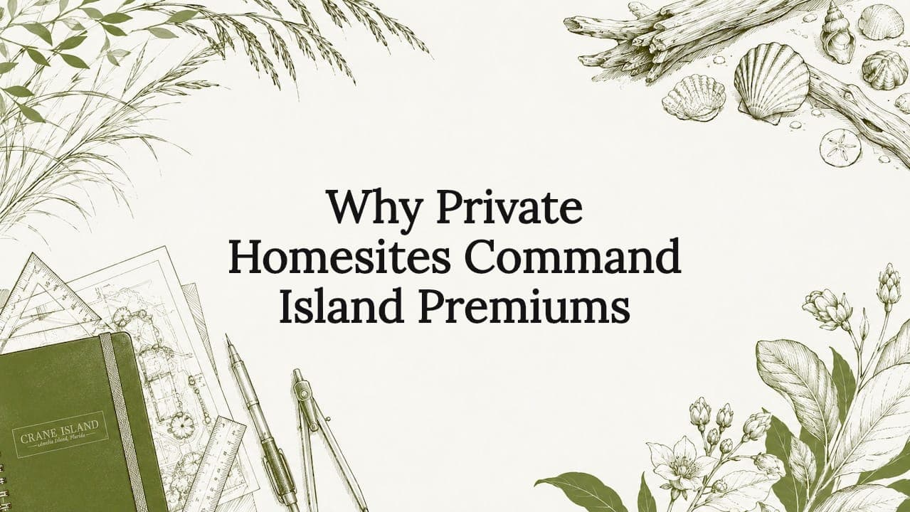 Why Private Homesites Command Island Premiums