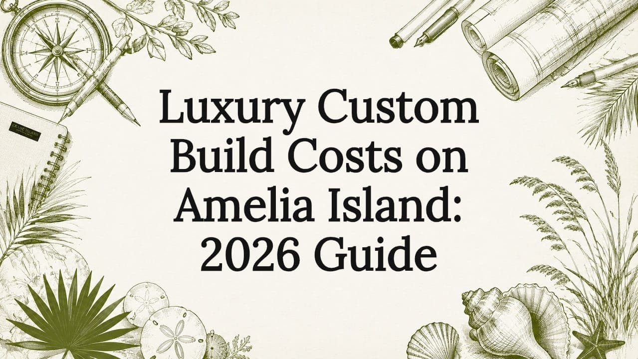 Luxury Custom Build Costs on Amelia Island: 2026 Guide