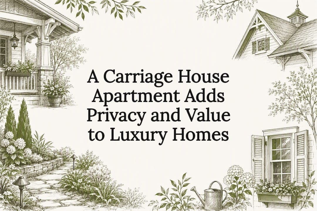 A Carriage House Apartment Adds Privacy and Value to Luxury Homes