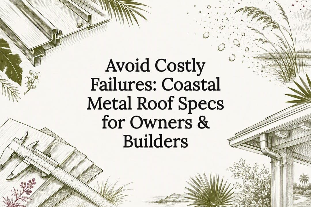 Avoid Costly Failures: Coastal Metal Roof Specs for Owners & Builders