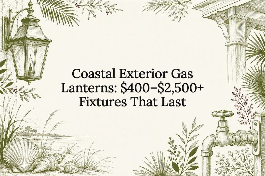 Coastal Exterior Gas Lanterns: $400–$2,500+ Fixtures That Last