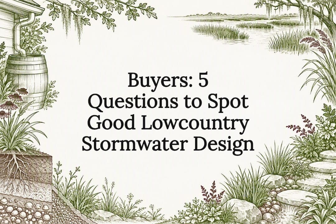 Buyers: 5 Questions to Spot Good Lowcountry Stormwater Design