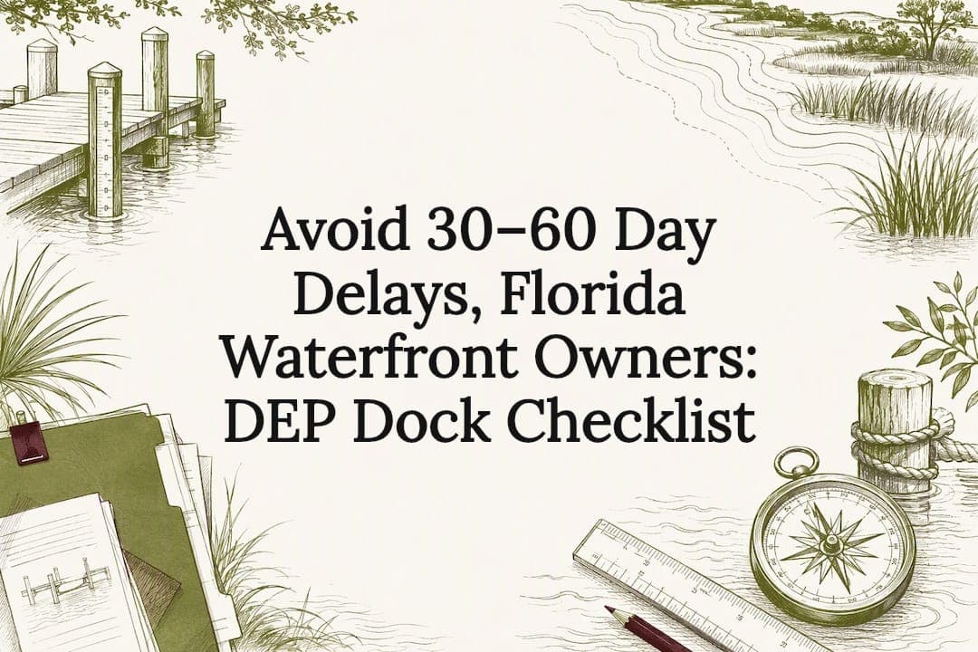 Avoid 30–60 Day Delays, Florida Waterfront Owners: DEP Dock Checklist