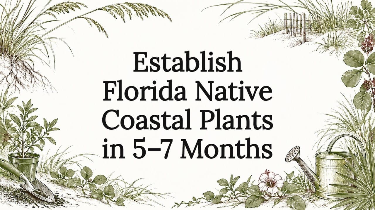 Establish Florida Native Coastal Plants in 5–7 Months