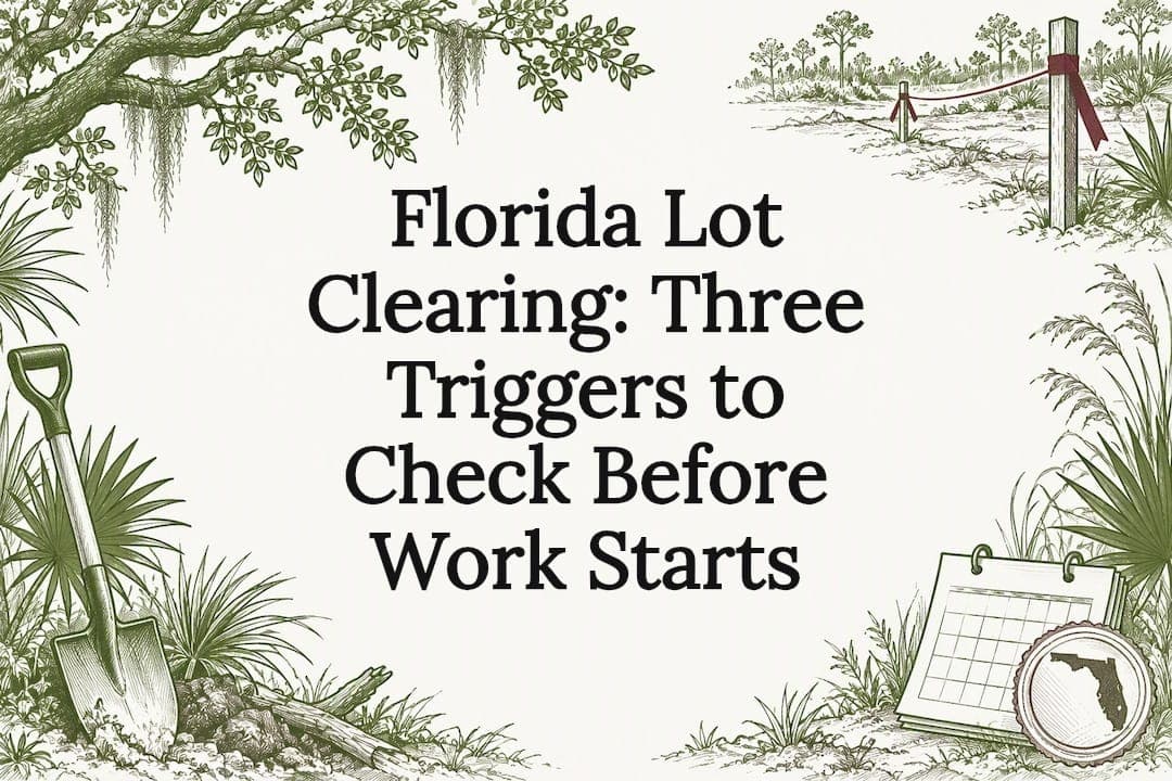 Florida Lot Clearing: Three Triggers to Check Before Work Starts