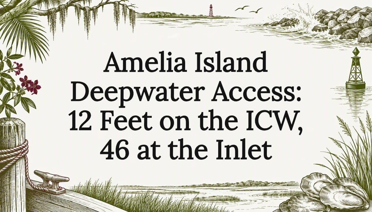 Amelia Island Deepwater Access: 12 Feet on the ICW, 46 at the Inlet