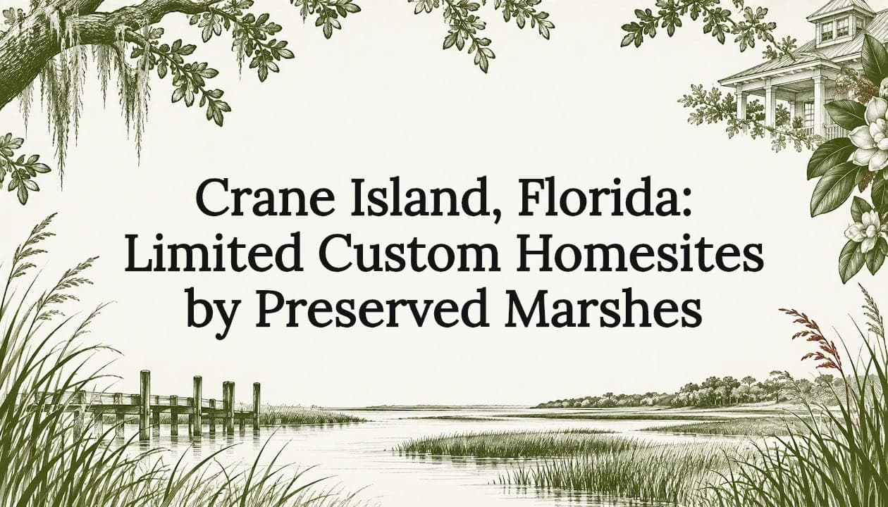 Crane Island, Florida: Limited Custom Homesites by Preserved Marshes